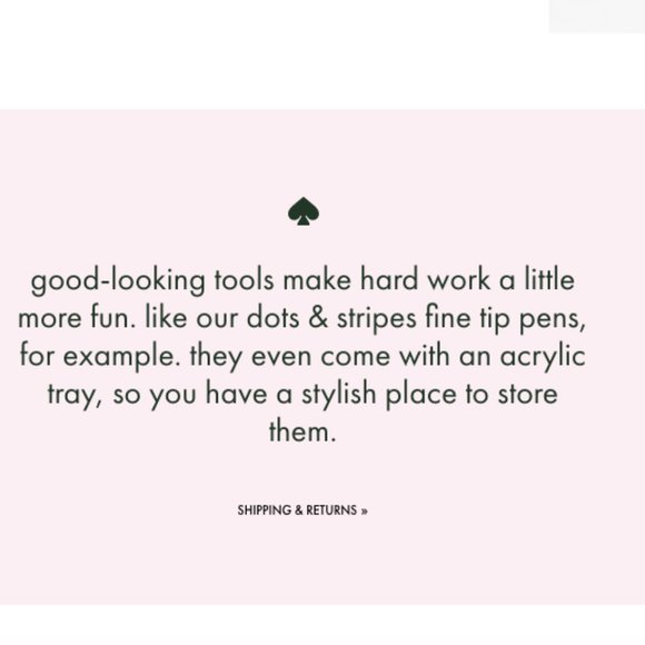 kate spade dots & stripes fine tip pen set with acrylic tray nwt - Picture 2 of 3